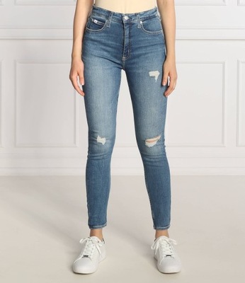 CALVIN KLEIN JEANS jeansy | granatowe