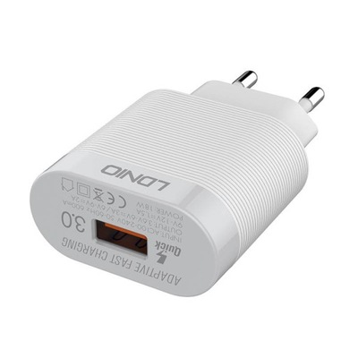 Ładowarka sieciowa LDNIO A303Q, USB-C, QC 3.0, 18W