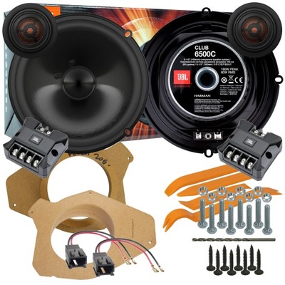 JBL CLUB 6500 ALTAVOCES PEUGEOT 206 PARTE DELANTERA DISTANCIAS  