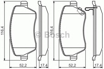 КОМПЛЕКТ КОЛОДОК ШАЛЬМІВНИХ BOSCH 0 986 494 573