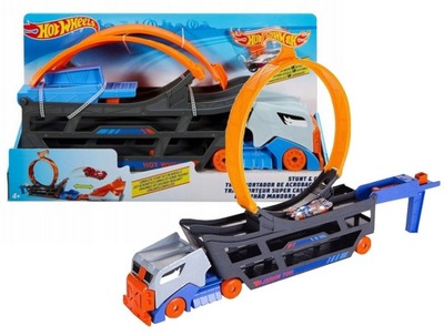 HOT WHEELS CIĘŻARÓWKA TRANSPORTER Z PĘTLĄ GCK38