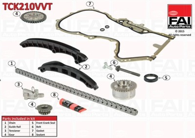 FAI AUTOPARTS TCK210VVT КОМПЛЕКТ ЛАНЦЮГА ГРМ