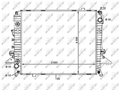 NRF 58463 CHLODNICA, SISTEMA DE REFRIGERACIÓN DEL MOTOR  