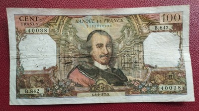 100 FRANKÓW FRANCJA 1975 st.3
