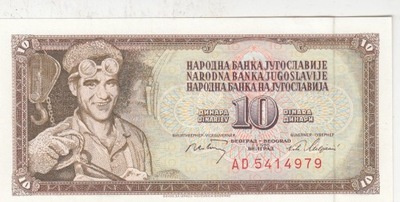 Jugoslawia 10 dinarow 1968 stan UNC