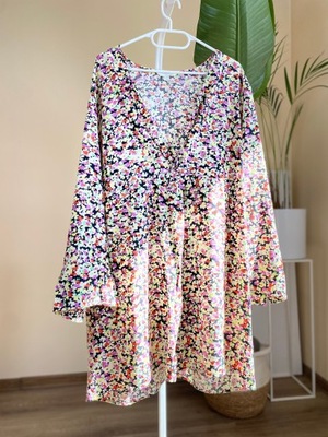 Sukienka w kwiaty wiskoza H&M r XL