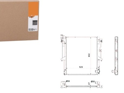 Nrf53908 радиатор mitsubishi l200 2,5di-d 07-15 фото №1