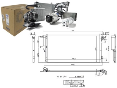Конденсатор кондиционера ford c-max ii focus iii grand c-max kuga ii фото №1