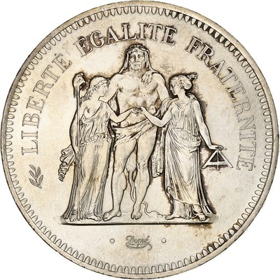 Moneta, Francja, Hercule, 50 Francs, 1977, Paris,
