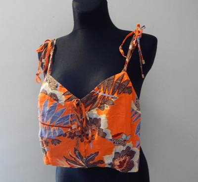 KAREN MILLEN top orange kwiaty nowy 12/40/L