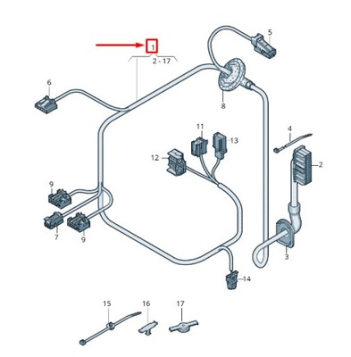 Audi q3 f3 rear правый door проводка set 83a971688h original фото №1
