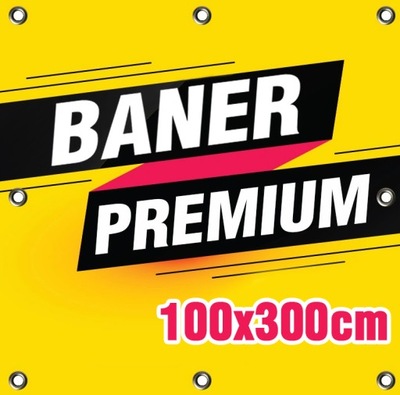 BANER BANERY REKLAMOWY BANNER BANNERY 1x3m GRATIS