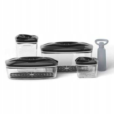 Zestaw 4 pojemników z pompką próżniową SeeYoo