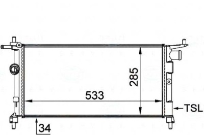 Behr hella радіатор wody opel combo 1.4 71_ фото №1