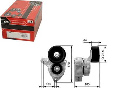 ROLLO NAPIN GATES T38421 HONDA CIVIC 2,0 GATES T38421 TENSOR CORREA  