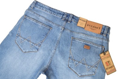 DUŻE DŁUGIE spodnie jeans pas 112-114cm W40 L34