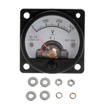 1PC VOLTMETER SO-45 AC 0-300V ROUND ANALOG DIAL SKYDELIS METER VOLTMETE~76505 