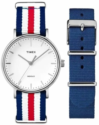 Timex Fairfield zegarek damski 2 paski w zestawie