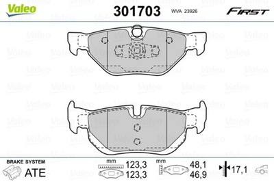 VALEO 301703 VALEO ZAPATAS HAM. FIRST  