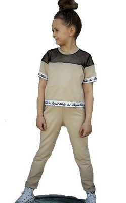 ROYAL KIDS Dres Komplet spodnie bluzka 104 - 110