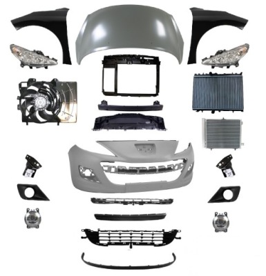 Peugeot 207 09-13 перед капот бампер pas лампа фото №1