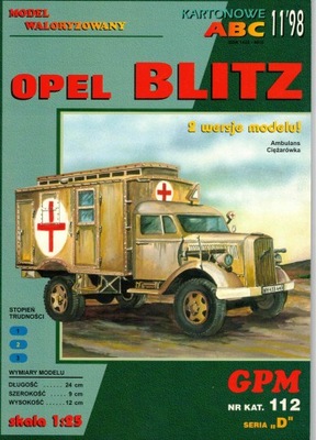 GPM nr 112 Niemiecki samochód Opel Blitz