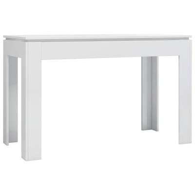 Stół na wysoki połysk, biały, 120x60x76 cm, płyta