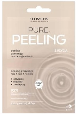 FLOS LEK PURE Peeling-gommage twarz, szyja dekolt 2x4ml