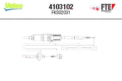 VALEO ТРОС СЦЕПЛЕНИЯ TX 58002200 VW TRANSPORTER T4 90-03 АВТОМАТ REG.