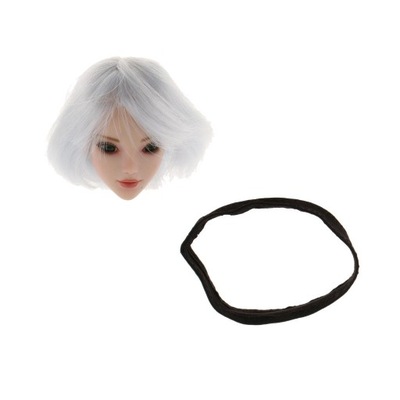 1:6 Białe krótkie włosy Sculpt Head For