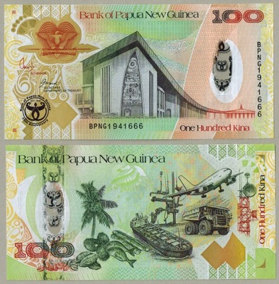 Papua Nowa Gwinea 100 Kina 2008 P-37 UNC Okolicz.