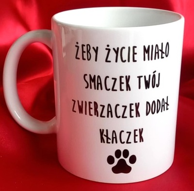 Kubek handmade z humorystycznym napisem