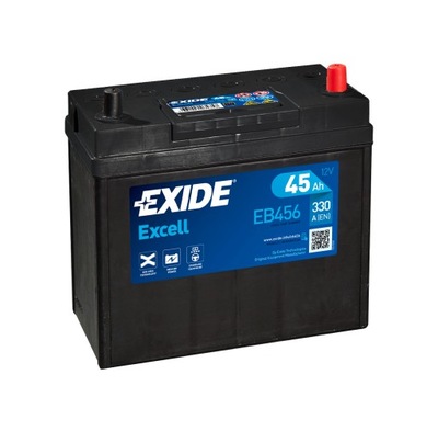 BATERÍA EXIDE EXCELL 12V 45AH 330A P+ EB456  