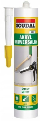 SOUDAL Akryl Uszczelniacz Akrylowy BIAŁY 280ml