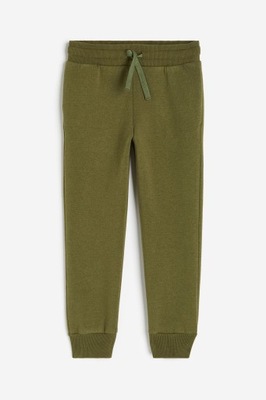 NOWE H&M spodnie dresowe cienkie khaki 110