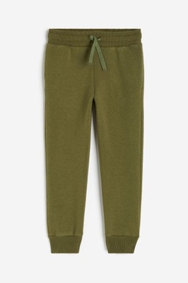 NOWE H&M spodnie dresowe cienkie khaki 140