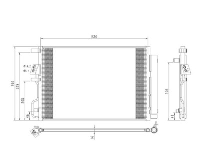 Hyundai tucson 15 - 20 радиатор кондиционера 97606d3010 фото №1
