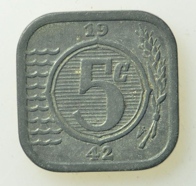 Holandia - 5 centów 1942