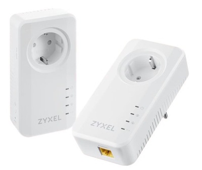2x adapter Zyxel Powerline 2400 MB/s PLA6457 szybkie WiFi