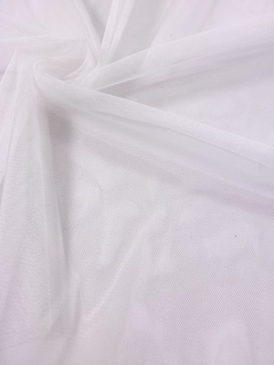 Tiul siatka biały błysk brokat materiał ubraniowy