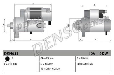 STARTERIS DENSO DSN944 LR039482 