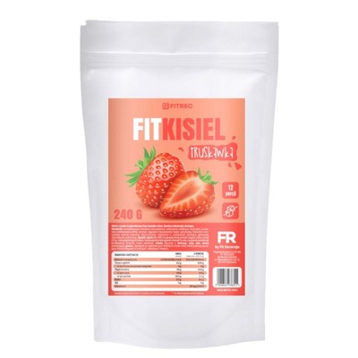 FitRec Fit Kisiel bez cukru 240 g truskawkowy