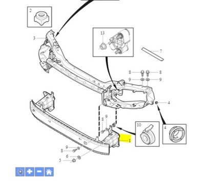 Балка бампера передній c30 фото №1