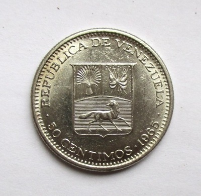 50 Centymów 1965 r.- Wenezuela