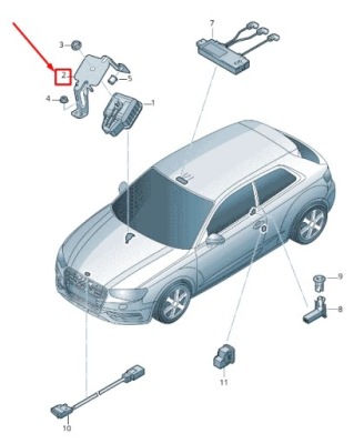 Audi rs3 alarm horn кронштейн rhd 8v2951285 фото №1