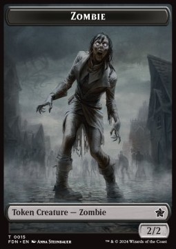 MTG Zombie Token (B 2/2) // Insect Token (BG 1/1 Flying) FDN