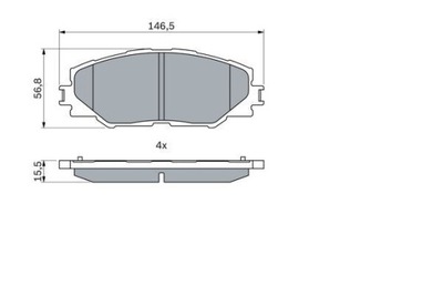 BOSCH 0 986 494 174 ZAPATAS DE FRENADO  