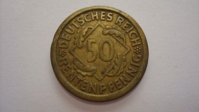NIEMCY moneta 50 rentenpfennig 1924 J