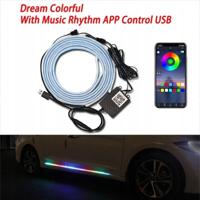 Taśma świetlna 12V LED RGB do biegania Neon Car