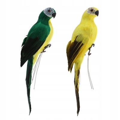 2 . Żywe ptaki Figurka uczna papuga Drzewo